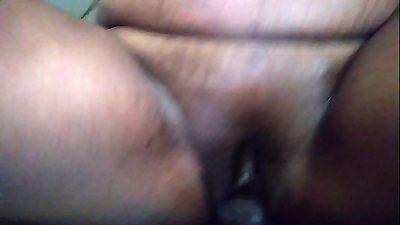 Creaming on Daddy's big black cock