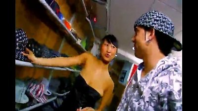 huge breast asian whore in leggings penetrated in a shop