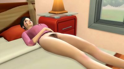 Step son catches his korean Step mother in naked honeypot in her unshaved vagina in her bed after she masturbates and forgets to get clothed - chinese very first time Stepmom and Stepson