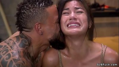 black sir brutal ass fucking tears up korean slave