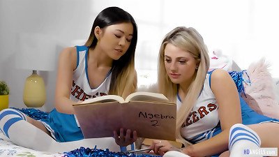 super hot cheerleaders having lesbian bang-out - Harmony Rivers and LuLu Chu